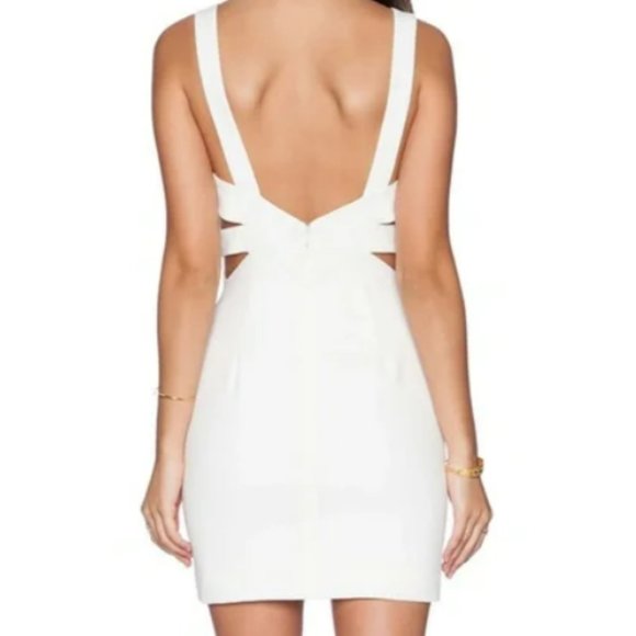 NWT Jay Godfrey Ortiz Cut Out Mini Dress in White sz 6 - Picture 3 of 11